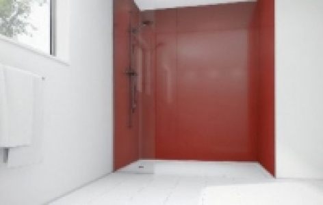 Wickes High Gloss Rouge Laminate 1700x900mm 2 sided Shower P &pound;585.00