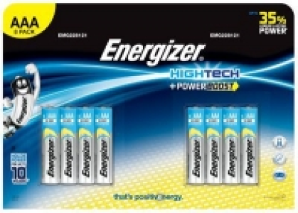 Energizer High Tech Powerboost Batteries AAA 8 Pack £3.99