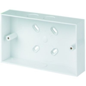 Wickes 2 Gang Pattress Box and Adaptor White 32mm £1.98