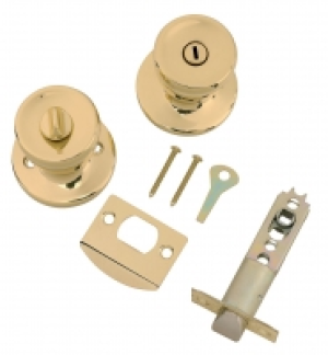 Wickes Privacy Knob Set Brass Finish £19.99