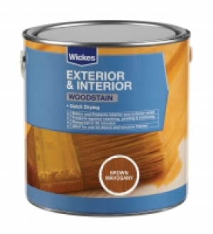 Wickes Woodstain Brown Mahogany 2.5L £22.99