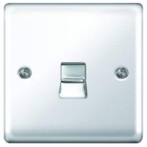 Wickes Telephone Socket Master 1 Gang Polished Chrome Raised £7.99