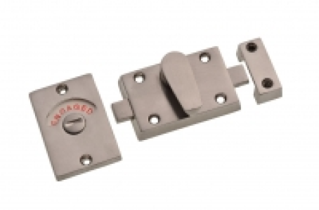 Wickes Bathroom Indicator Bolt Satin Nickel Finish 65mm £9.99