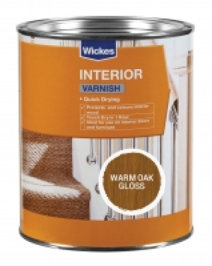 Wickes Quick Drying Interior Varnish Warm Oak Gloss 750ml £10.99