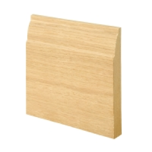 Wickes  Wickes Ovolo Oak Veneer Skirting 18 x 144 x 2400mm Pack 2