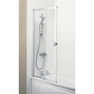 Wickes  Wickes Sliding Bath Screen Silver Effect Frame