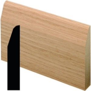 Wickes  Wickes Real Oak Veneer Chamfered Skirting 15x120x2400mm Pack