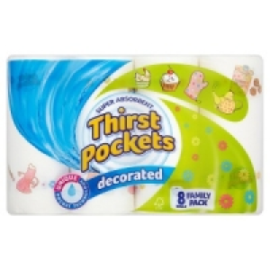 Thirst Pockets Decorated Family Pack 8 Rolls £7.19