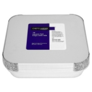 Chefs Larder 14 Square Foil Trays with Lids 241mm £7.79