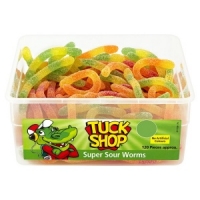 Makro  Tuck Shop Super Sour Worms 120 Pieces