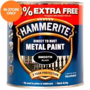 Hammerite Metal Paint Smooth Black 750ml £15.59
