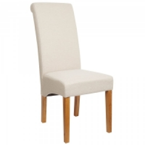 London Linen Dining Chairs Cream Set of 2 £107.99