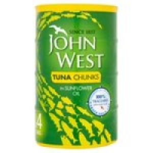 John West Tuna Chunks in Sunflower Oil (4 £3.00