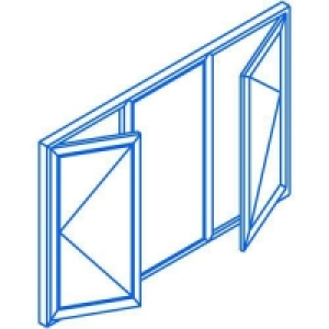 Wickes Upvc A Rated Casement Window White 1770 x 1160mm Side
