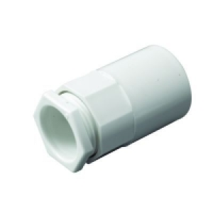 Wickes Female Conduit Adaptor White 25mm 2 Pack