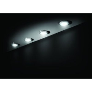 Wickes Ella White LED Under Cabitnet Light Kit Chrome 4 Pack £29.99