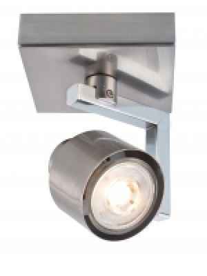 Wickes Boulevard LED Single Spotlight Brushed & Polished Chr