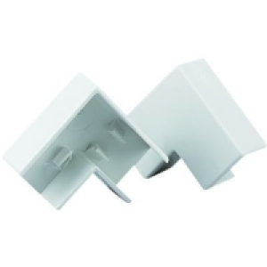 Wickes Mini Trunking Flat Angle White 16x16mm 2 Pack