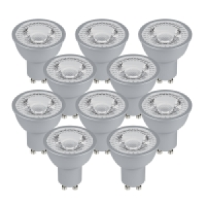 Wickes LED GU10 Non-dimmable Metallic Spot Bulb 10 Pack 5W