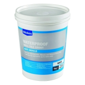 Wickes Waterproof Wall Tile Grout White 1kg