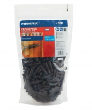 Rawlplug Uno Plug Only 7mm Brown Pack 300
