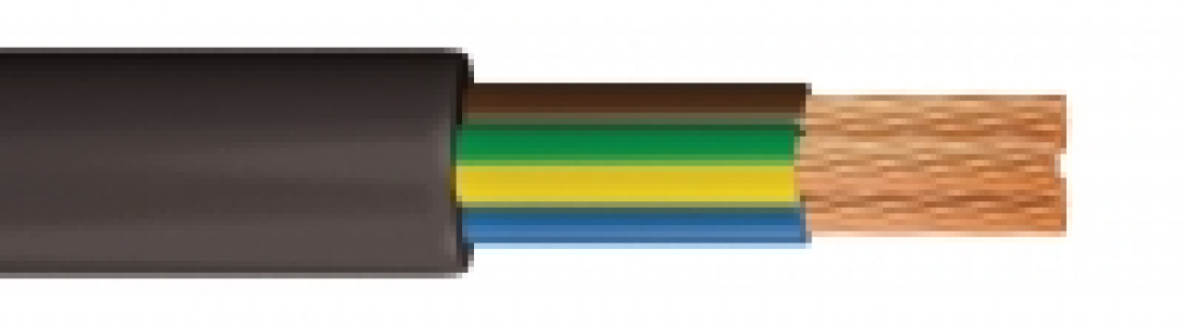 Time 1.0mm2 3 Core Round Flexible Cable Black 3183Y Black 10