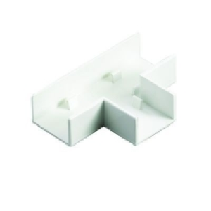 Wickes Mini Trunking Flat Tee White 25x16mm