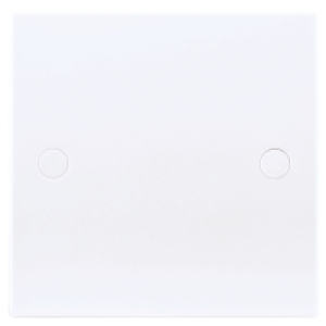 British General 13A 1 Gang Blank Plate White