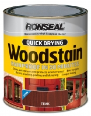 Ronseal Quick Drying Woodstain Satin Teak 2.5L £27.99