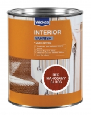 Wickes Quick Drying Interior Varnish Red Mahogany Gloss 750m £10.99