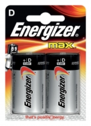 Energizer Max Alkaline Batteries D 2 Pack £3.99