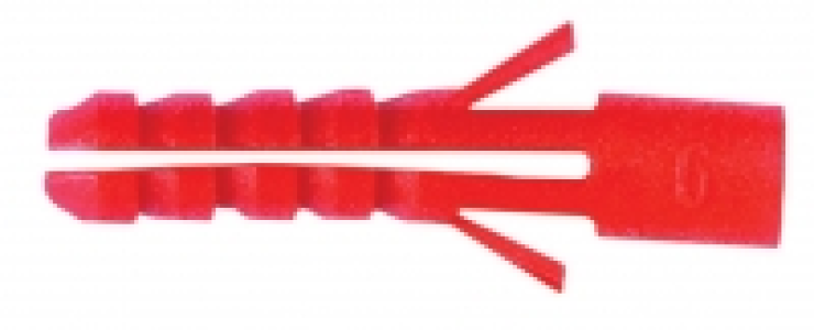 Fischer Red Plastic Wallplugs 6mm Pack 300