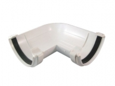 Wickes White Roundline Gutter 90 Deg Bend £2.99