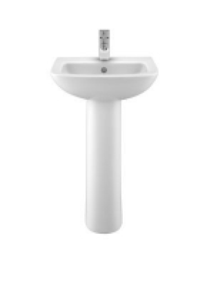 Wickes Priverno Basin with Full Pedestal 500mm