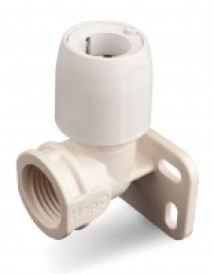 Hep2O Wall Plate Elbow Black 1/2inx15mm