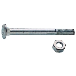 Wickes Carriage Bolt Nut & Washer M6x75mm Pack 6