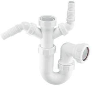 McAlpine WM11 Sink P Trap & 2 Nozzles 38mm