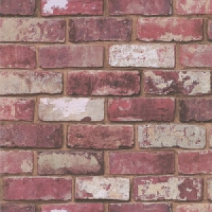 Hemingway Brick Decorative Wallpaper Red £17.99