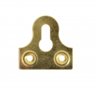 Wickes Slotted Glass Plate Slotted Brass 38mm 10 Pack