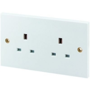 Wickes 13A Unswitched Socket 2 Gang White £2.79