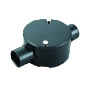 Wickes 2 Way Conduit Through Box Black 20mm