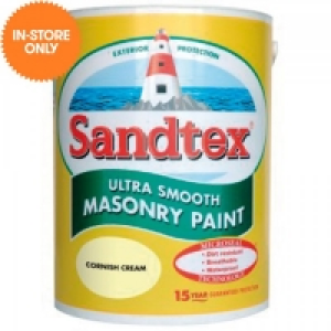 Sandtex Masonry Paint Smooth Cornish Cream 5L £20.39