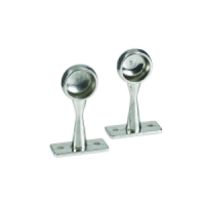 Wickes End Rail Bracket Brushed Nickel 19mm 2 Pack £4.79