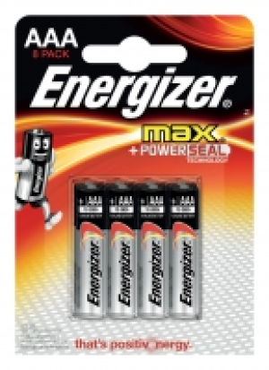 Energizer Max Alkaline Batteries AAa 8 Pack £6.49