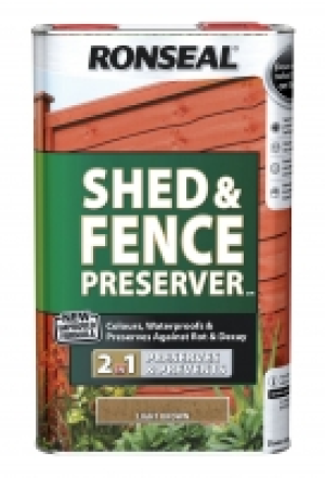 Ronseal Shed & Fence Preserver Dark Brown 5L &pound;31.99