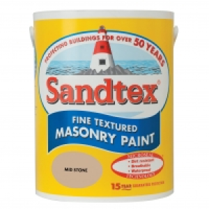 Sandtex Textured Masonry Mid Stone 5L £30.99
