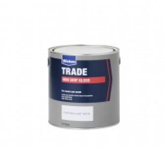Wickes Trade Non-drip Gloss Paint - Brilliant White 2.5L £16.99