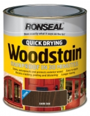 Ronseal Quick Drying Woodstain Satin Dark Oak 750ml £13.99