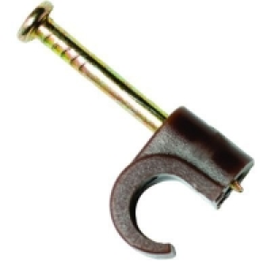 Wickes Coaxial Cable Clips Brown 100 Pack £2.29