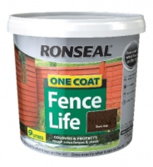 Ronseal One Coat Fencelife Dark Oak 9L £12.99